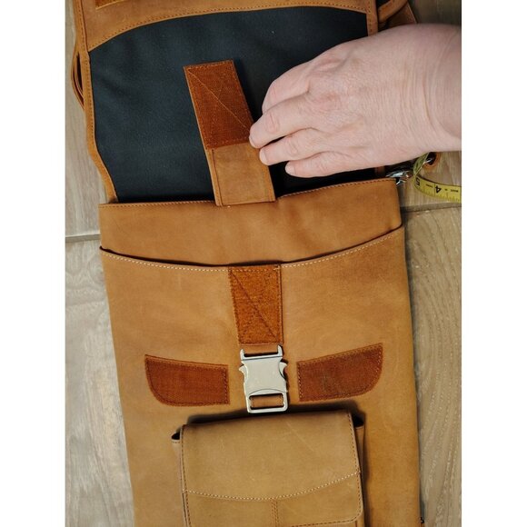 Michael Santoro Design Premium Brown Leather Vertical Briefcase MacCase Strap - Picture 4 of 12